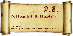 Pellegrini Baltazár névjegykártya